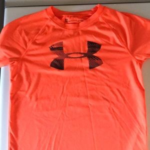 Orange boys athletic Under Armour shirt